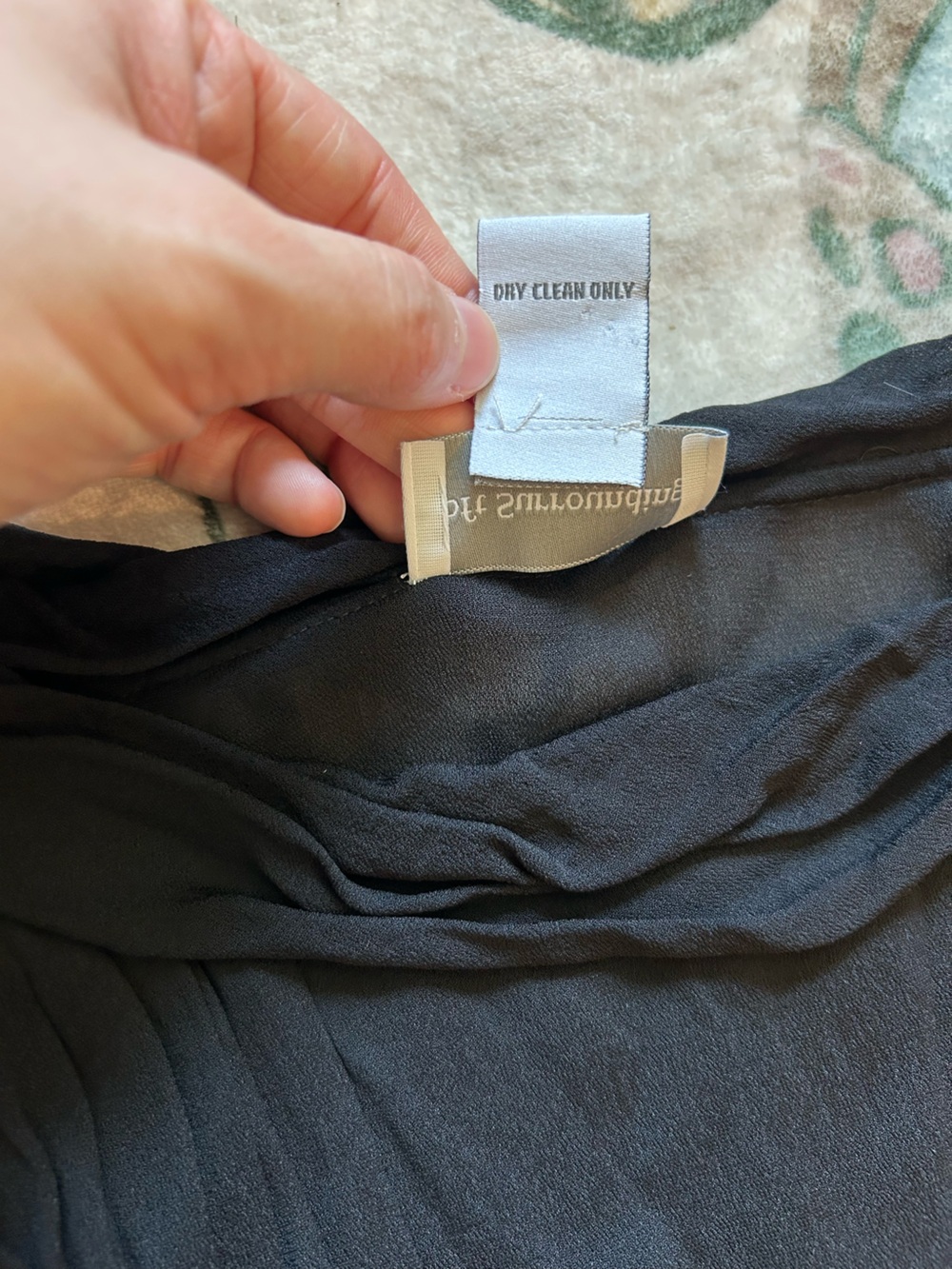 Soft Surroundings Sheer Black Pleated Short-Sleeve Tunic - Picture 6 of 13